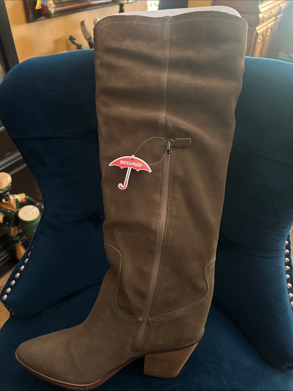 Waterproof Brown Women's Knee-High Boot